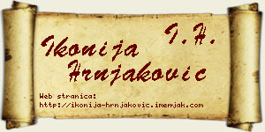 Ikonija Hrnjaković vizit kartica